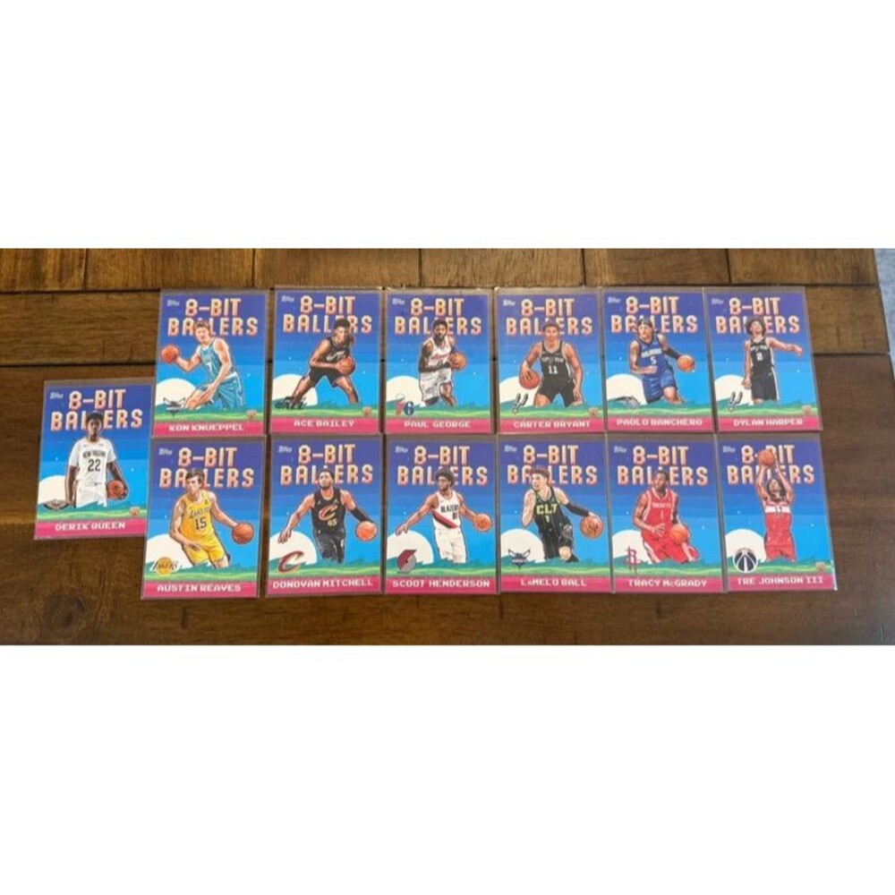 2025-26 Topps Basketball 8-Bit Ballers Insert Card Lot - 13 Cards